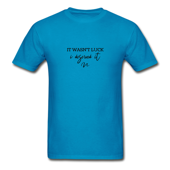 NO LUCK T-Shirt - turquoise