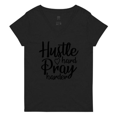 WOMENS HUSTLE HARD v-neck t-shirt