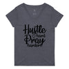 WOMENS HUSTLE HARD v-neck t-shirt